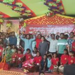 সীতাকুণ্ডে মা মগধেশ্বরী খোলার বাৎসরিক অনুষ্ঠান ও কীর্তনের দৃশ্য