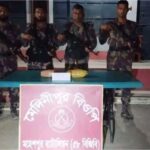 মহেশপুর সীমান্তে বিজিবির অভিযান চলাকালীন গাঁজা উদ্ধার কার্যক্রম