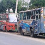 মেহেরপুর চুয়াডাঙ্গা সড়কে বাস বন্ধ, যাত্রীদের ভোগান্তি