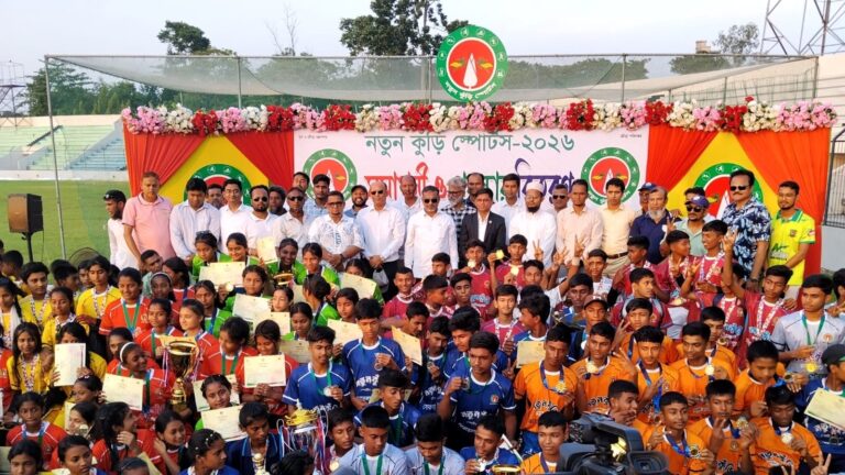 বগুড়ায় নতুন কুঁড়ি স্পোর্টস ২০২৬ সমাপ্ত, চ্যাম্পিয়নদের উচ্ছ্বাস