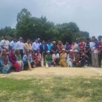 মাভাবিপ্রবির কেন্দ্রীয় মাঠে প্রথম নারী ক্রিকেট ম্যাচে অংশ নেওয়া শিক্ষার্থীরা