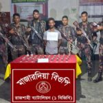 রাজশাহী সীমান্তে বিজিবির অভিযানে উদ্ধার হওয়া ট্যাপেনটাডল ট্যাবলেট ও আটক মাদক কারবারি