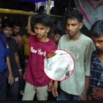 কলাপাড়ায় কিশোর হত্যা ঘটনায় আটক তিন অভিযুক্তকে ঘিরে স্থানীয় জনতা ও পুলিশ