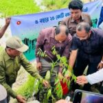 মহেশপুরে ৫ বছরের ২৫ কোটি বৃক্ষরোপণ কর্মসূচির উদ্বোধনী অনুষ্ঠানে অতিথিবৃন্দ