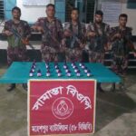 মহেশপুরে মাদক উদ্ধার অভিযানে বিজিবির জব্দ করা ভায়াগ্রা ট্যাবলেট ও ভারতীয় মাদক সিরাপ
