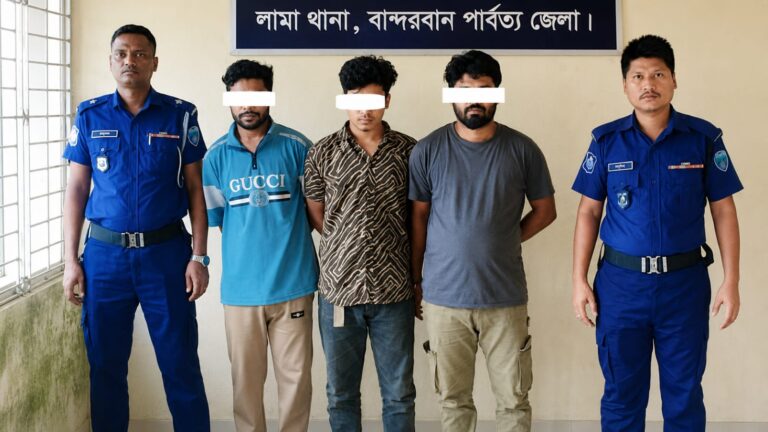 লামায় গণধর্ষণ মামলার আসামিসহ গ্রেপ্তার ৩